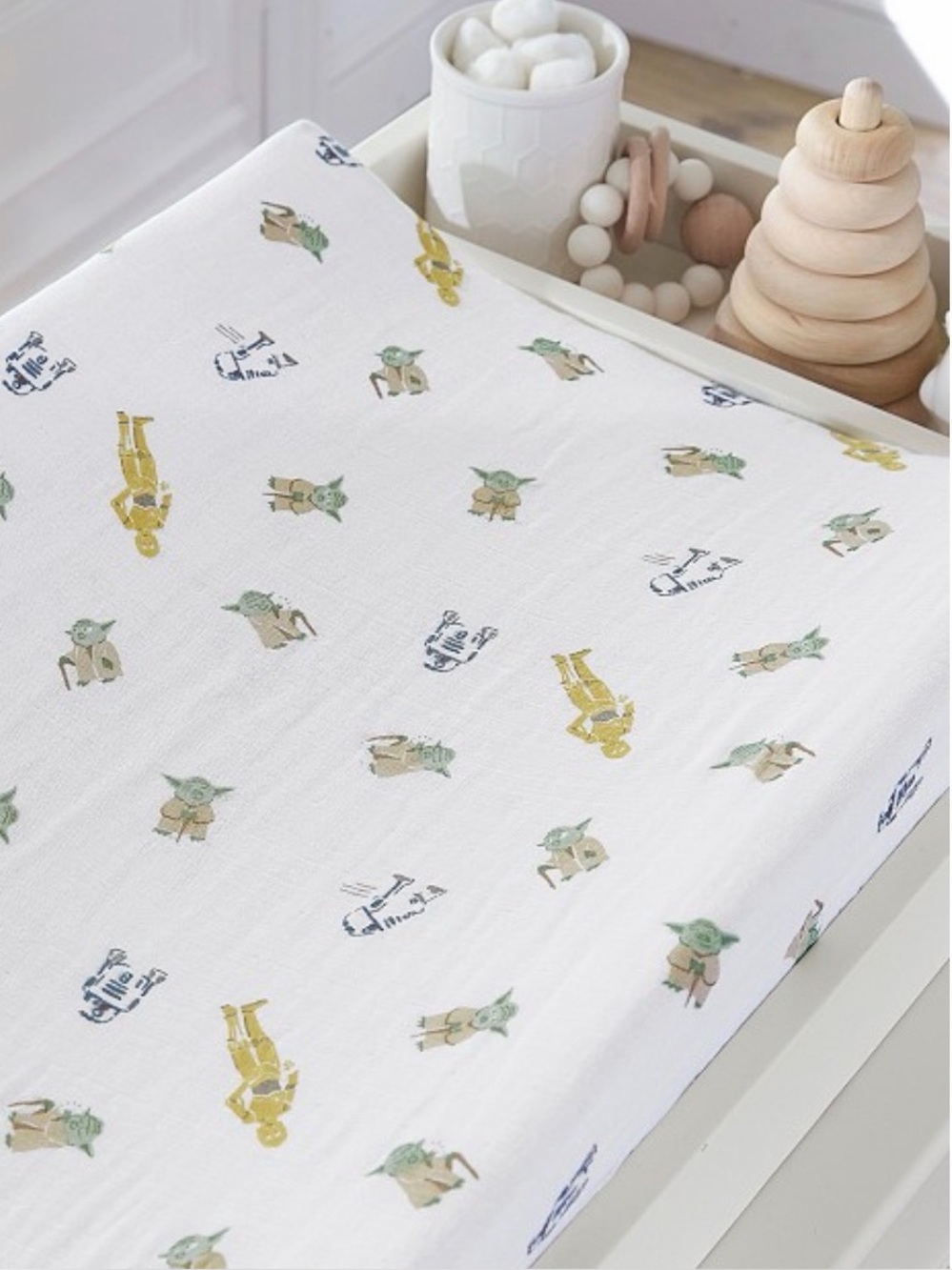 Pottery Barn Kids Star Wars Organic Muslin Changing Pad Cover